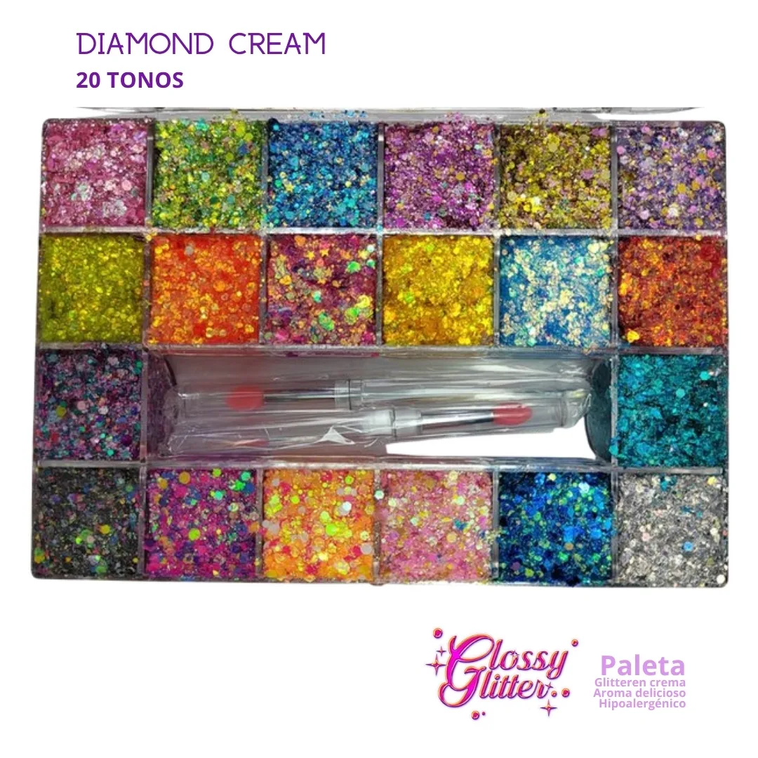 Paleta Glitter en crema | Diamond Cream 20 Tonos - Image 4