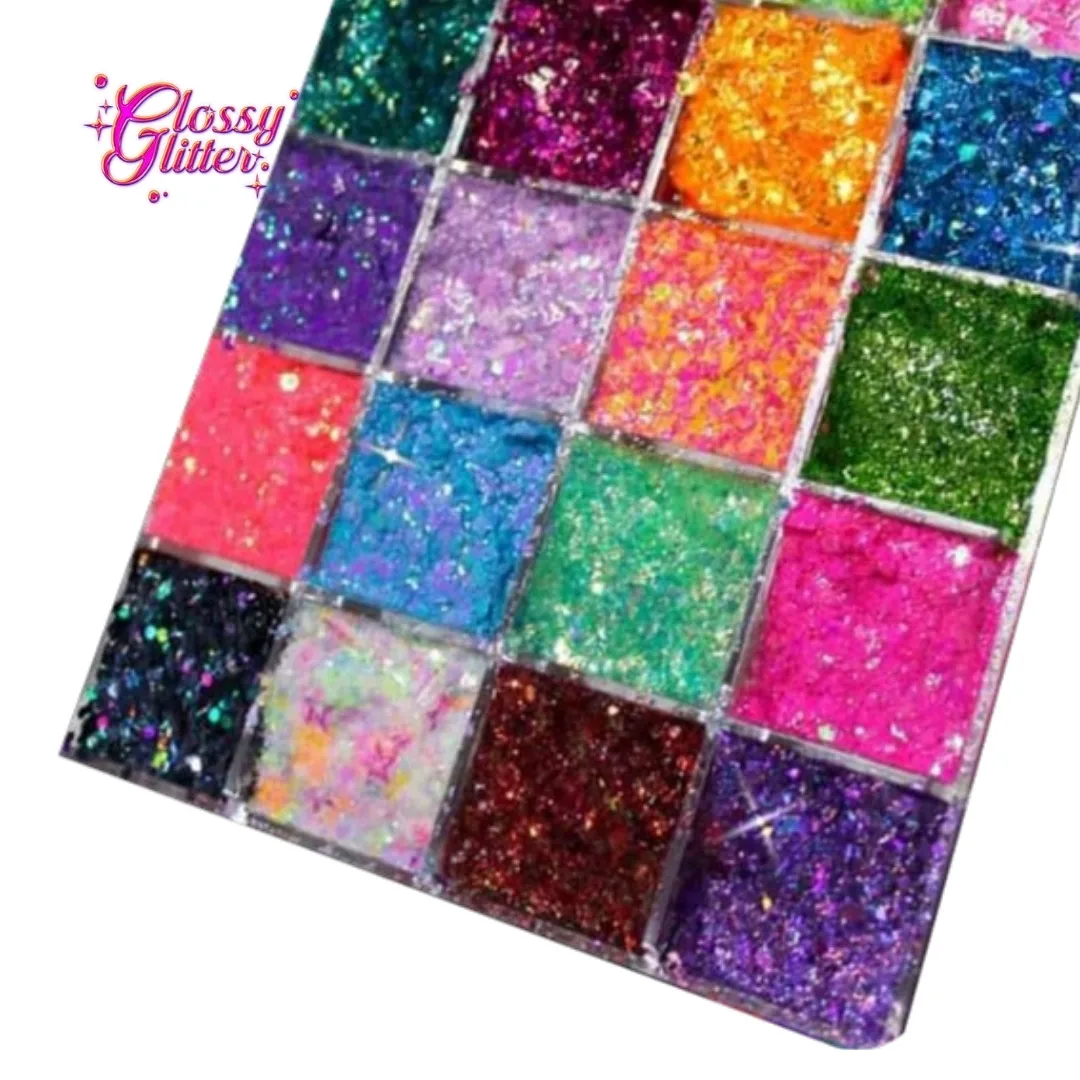 Paleta Glitter en Gel 24 Tonos | Glossy Glitter | Maquillaje Artístico Profesional - Image 3