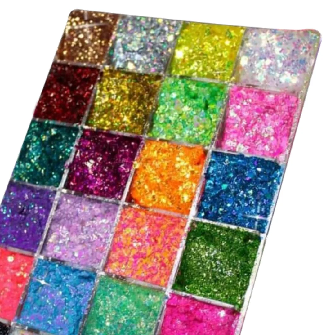 Paleta Glitter en Gel 24 Tonos | Glossy Glitter | Maquillaje Artístico Profesional - Image 4