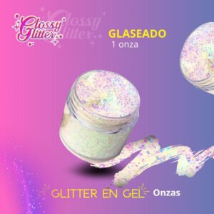 Glitter en Gel Glaseado 1 oz | Glossy Glitter